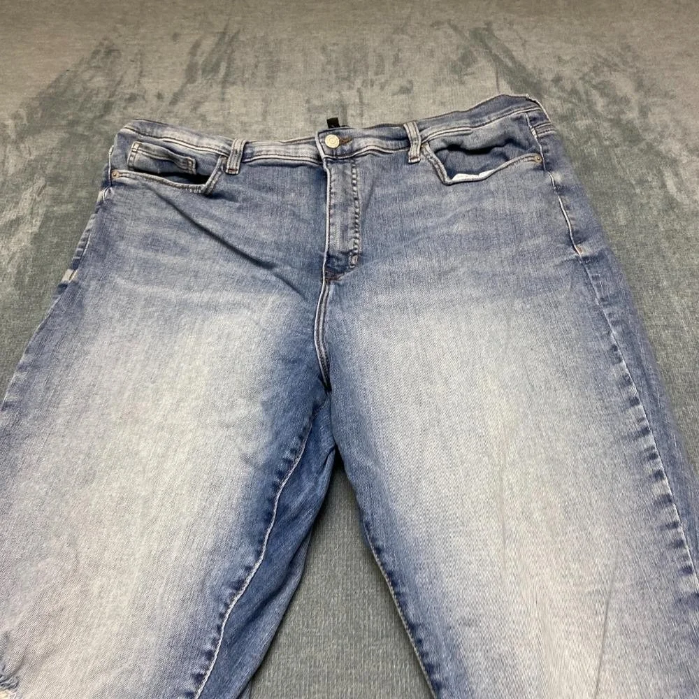 Banana Republic Jeans Mens 35x20 Blue Denim Cotton Stretch High Rise Skinny Leg